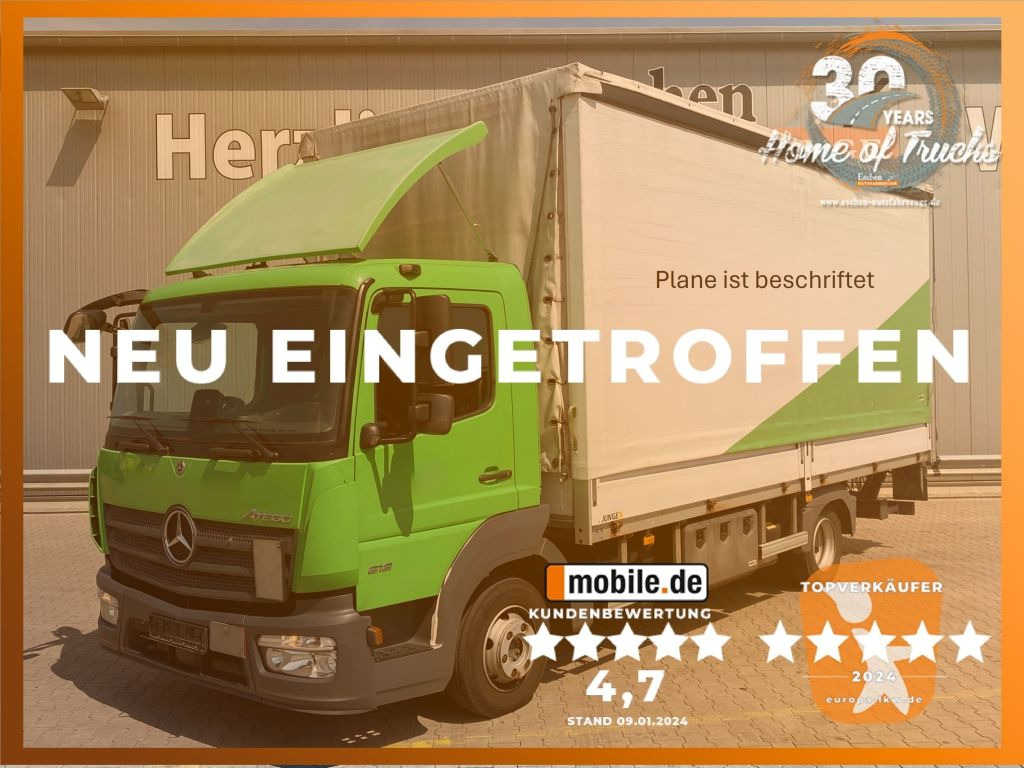 Mercedes-Benz Atego 818 | MBB LBW 1,00to.*Edscha*2x Gardine*AC - Επαγγελματικό αυτοκίνητο με μουσαμά: φωτογραφία 1 Mercedes-Benz Atego 818 | MBB LBW 1,00to.*Edscha*2x Gardine*AC - Επαγγελματικό αυτοκίνητο με μουσαμά: φωτογραφία 1