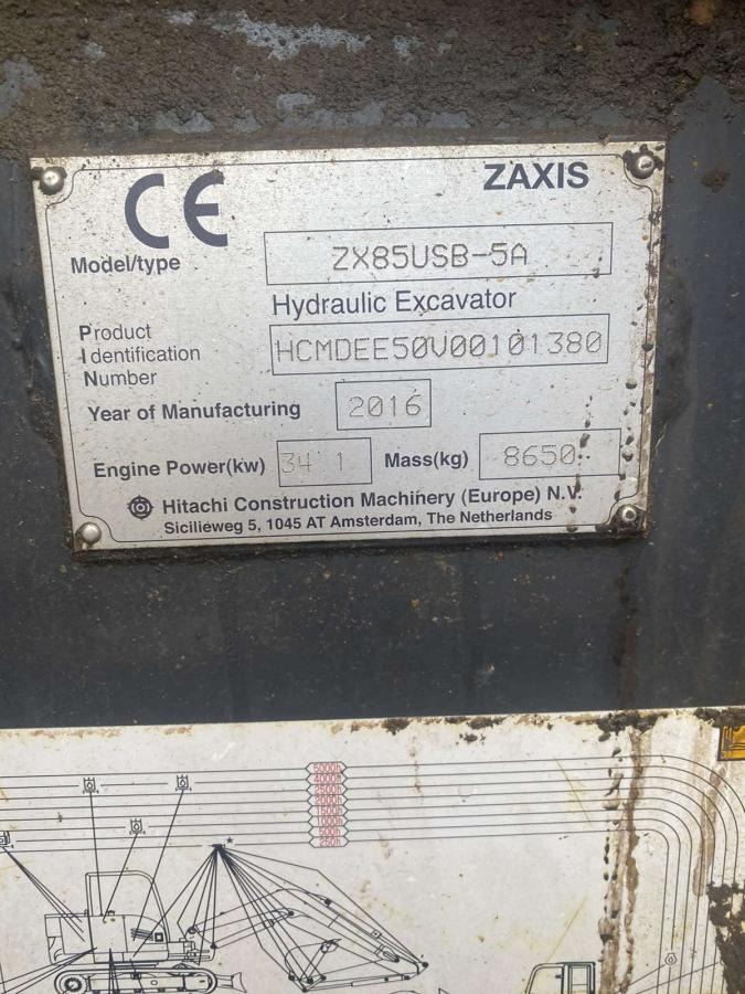 Hitachi ZX85USB-5A - Ερπυστριοφόρος εκσκαφέας: φωτογραφία 3 Hitachi ZX85USB-5A - Ερπυστριοφόρος εκσκαφέας: φωτογραφία 3