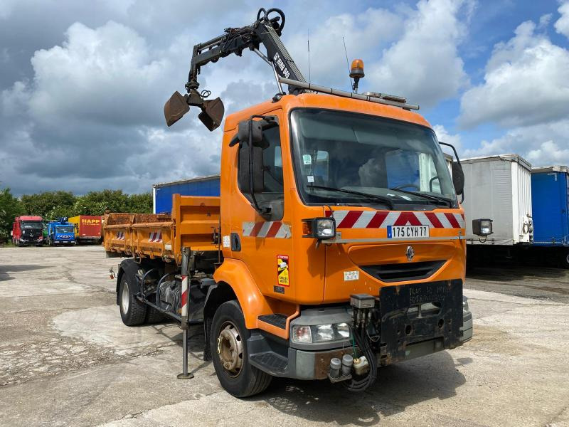 Renault Midlum 180 - Φορτηγό ανατρεπόμενο, Φορτηγό με γερανό: φωτογραφία 1 Renault Midlum 180 - Φορτηγό ανατρεπόμενο, Φορτηγό με γερανό: φωτογραφία 1