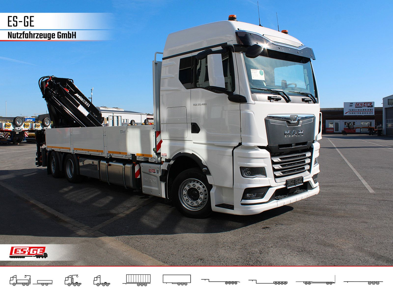 MAN TGX 26.480 6x2-4 LL, MKG-Ladekran HLK531 a5 - Φορτηγό με ανοιχτή καρότσα, Φορτηγό με γερανό: φωτογραφία 3 MAN TGX 26.480 6x2-4 LL, MKG-Ladekran HLK531 a5 - Φορτηγό με ανοιχτή καρότσα, Φορτηγό με γερανό: φωτογραφία 3