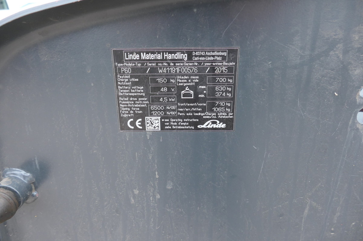 Μηχάνημα έλξης LINDE P 60 Z Schlepper Batterie 33/2019: φωτογραφία 9 Μηχάνημα έλξης LINDE P 60 Z Schlepper Batterie 33/2019: φωτογραφία 9
