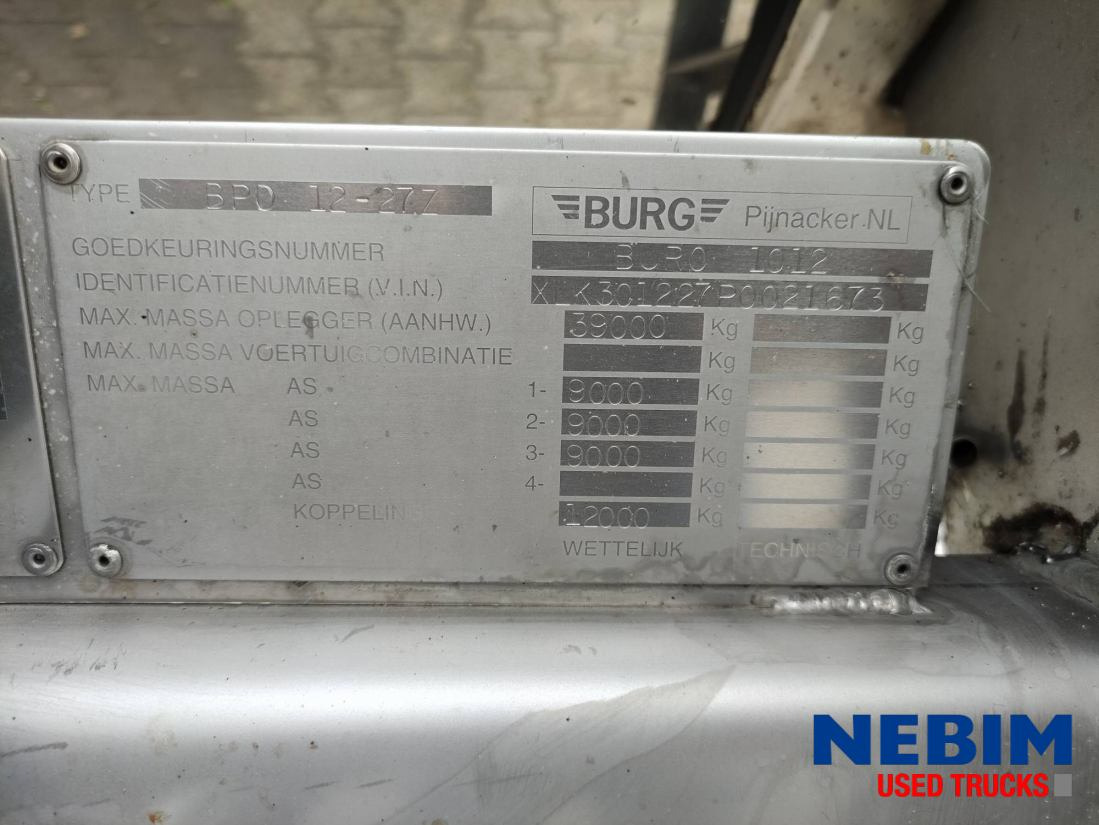 Burg Bpdo 12-27 Z - 26930Ltr - Επικαθήμενο βυτίο: φωτογραφία 4 Burg Bpdo 12-27 Z - 26930Ltr - Επικαθήμενο βυτίο: φωτογραφία 4