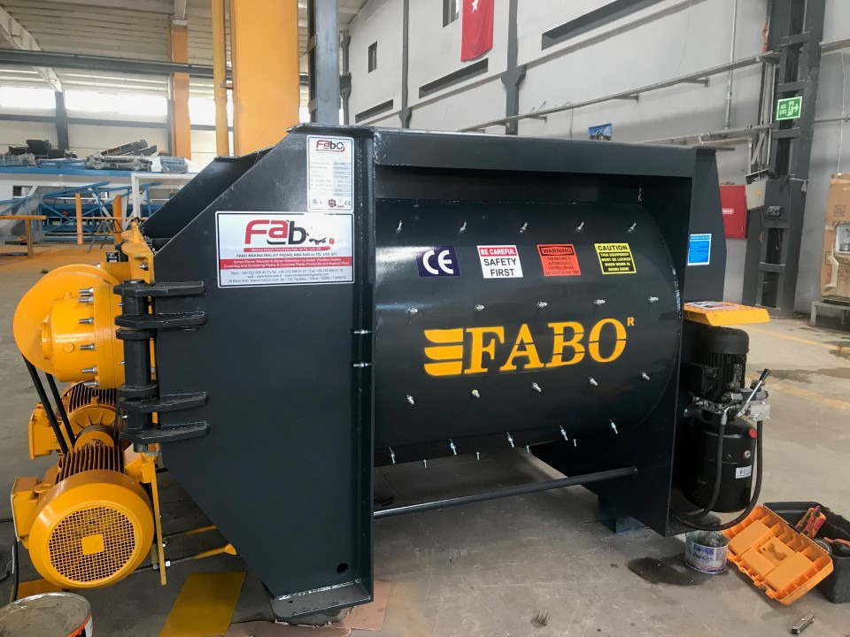 FABO twin shaft mixer - Μπετονιέρα: φωτογραφία 1 FABO twin shaft mixer - Μπετονιέρα: φωτογραφία 1