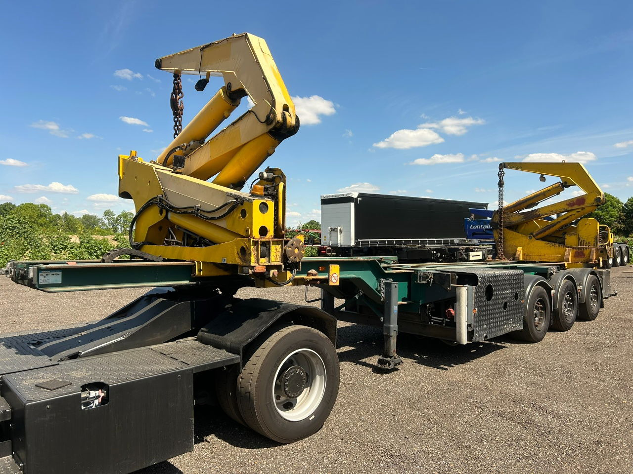 Hammar 195 HC / 20 ft, 2 x 20 ft 40 ft HC, power pack Diesel, Wireless controller 2 x, telescopic chassis - Επικαθήμενο μεταφοράς εμπορευματοκιβωτίων/ Κινητό αμάξωμα: φωτογραφία 1 Hammar 195 HC / 20 ft, 2 x 20 ft 40 ft HC, power pack Diesel, Wireless controller 2 x, telescopic chassis - Επικαθήμενο μεταφοράς εμπορευματοκιβωτίων/ Κινητό αμάξωμα: φωτογραφία 1