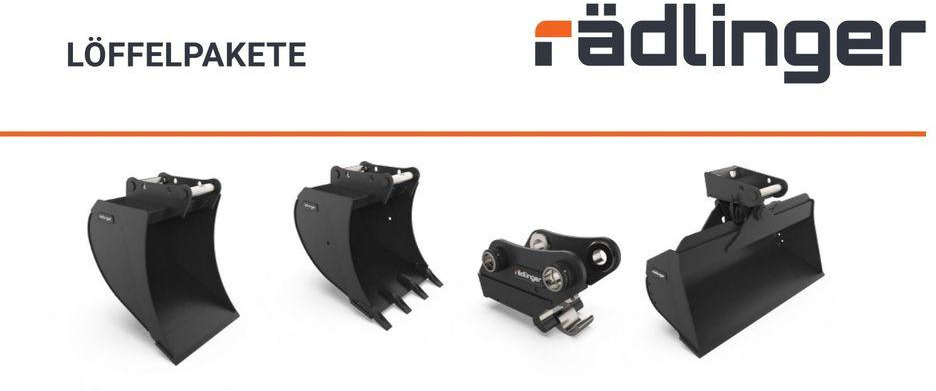 Rädlinger Löffelpaket 2,6 - 3,5 to mit MS 03 Schnellwechsler Cat - Κουβάς για εκσκαφέα: φωτογραφία 1 Rädlinger Löffelpaket 2,6 - 3,5 to mit MS 03 Schnellwechsler Cat - Κουβάς για εκσκαφέα: φωτογραφία 1