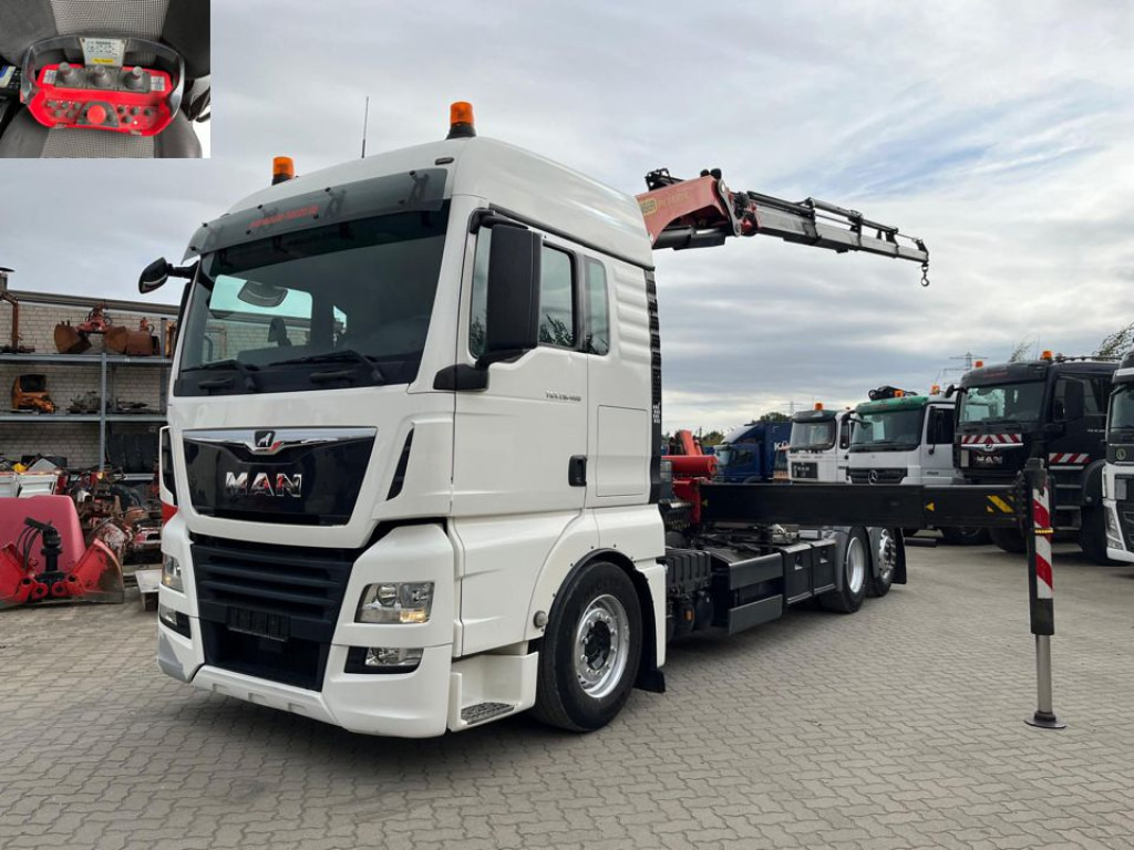 MAN TG-X 26.460 6x2-2 BL Pritsche Kran PK 24.001 Funk Lenk - Φορτηγό με ανοιχτή καρότσα, Φορτηγό με γερανό: φωτογραφία 1 MAN TG-X 26.460 6x2-2 BL Pritsche Kran PK 24.001 Funk Lenk - Φορτηγό με ανοιχτή καρότσα, Φορτηγό με γερανό: φωτογραφία 1