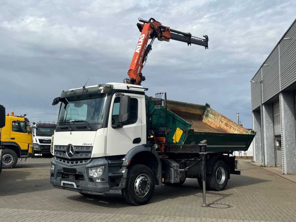 MERCEDES-BENZ Arocs 1835 K 2-Achs Kipper Kran Atlas 126.3 - Φορτηγό ανατρεπόμενο, Φορτηγό με γερανό: φωτογραφία 1 MERCEDES-BENZ Arocs 1835 K 2-Achs Kipper Kran Atlas 126.3 - Φορτηγό ανατρεπόμενο, Φορτηγό με γερανό: φωτογραφία 1