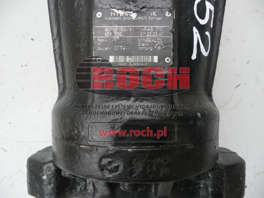 HYDROMATIK A2FM125/61W-PAB010 409630 211.22.25.41 - Υδραυλικός κινητήρας για Τροχοφόρος εκσκαφέας: φωτογραφία 2 HYDROMATIK A2FM125/61W-PAB010 409630 211.22.25.41 - Υδραυλικός κινητήρας για Τροχοφόρος εκσκαφέας: φωτογραφία 2
