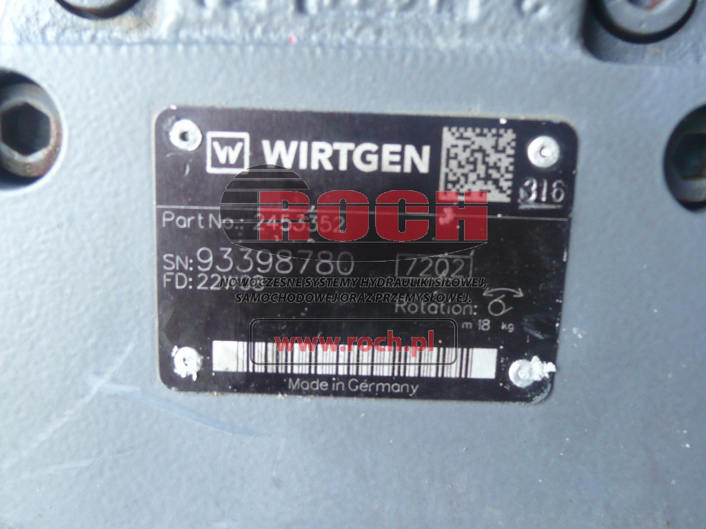 WIRTGEN 2453352 - Υδραυλικός κινητήρας: φωτογραφία 2 WIRTGEN 2453352 - Υδραυλικός κινητήρας: φωτογραφία 2