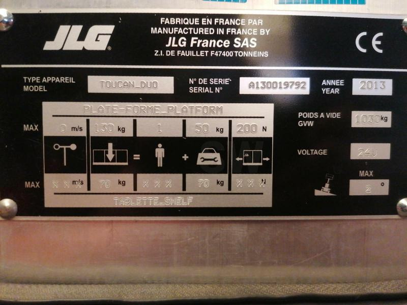 JLG Toucan Duo - Κάθετος ανελκυστήρας με κατάρτι: φωτογραφία 2 JLG Toucan Duo - Κάθετος ανελκυστήρας με κατάρτι: φωτογραφία 2