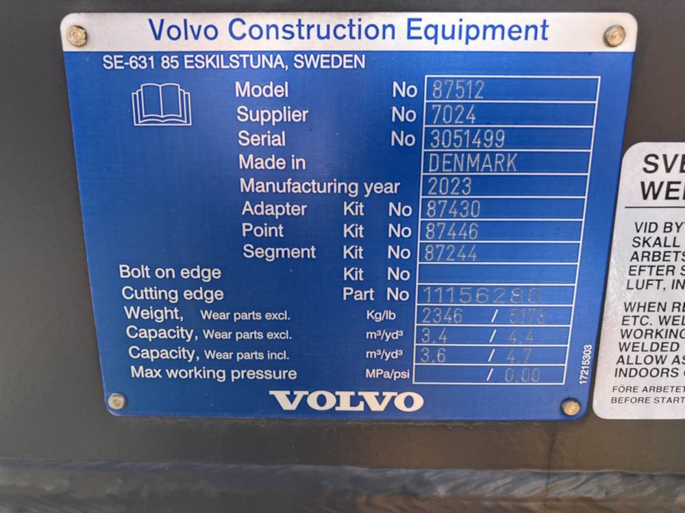 Volvo Schaufel mit Zähnen - Κουβας: φωτογραφία 5 Volvo Schaufel mit Zähnen - Κουβας: φωτογραφία 5