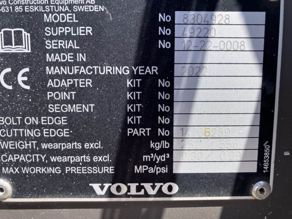 Volvo Tieflöffel mit Messer S50 - Φορτωτής εκσκαφέας: φωτογραφία 5 Volvo Tieflöffel mit Messer S50 - Φορτωτής εκσκαφέας: φωτογραφία 5
