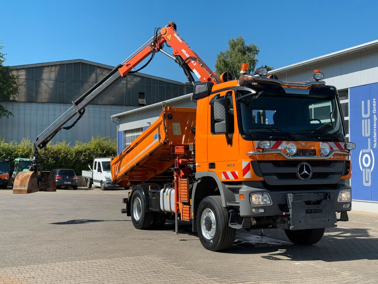 Mercedes-Benz ACTROS 2044 4x4 Kipper Kran ATLAS 65.2 A2L - Φορτηγό ανατρεπόμενο, Φορτηγό με γερανό: φωτογραφία 2 Mercedes-Benz ACTROS 2044 4x4 Kipper Kran ATLAS 65.2 A2L - Φορτηγό ανατρεπόμενο, Φορτηγό με γερανό: φωτογραφία 2