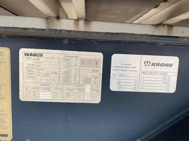 Krone AZW 18 AZW 18 - Ρυμούλκα κόφα: φωτογραφία 5 Krone AZW 18 AZW 18 - Ρυμούλκα κόφα: φωτογραφία 5