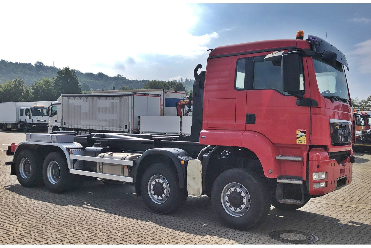 Φορτηγό σασί MAN TGS 41.480 8X8 BB TGS 41.480 8X8 BB, Bender Stahlmulde ca. 18m³, hydr. Heckklappe: φωτογραφία 8