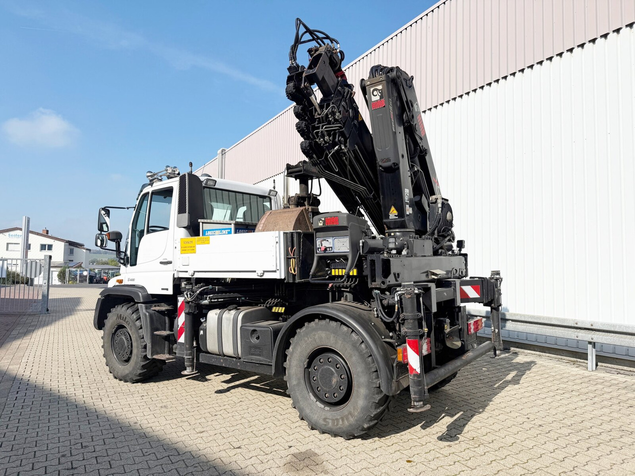 Unimog U400 4x4 U400 4x4, Frontzapfwelle, Heckkran Hiab XS 144-E4 HiDuo, Seilwinde, Funk - Τηλεσκοπικός γερανός: φωτογραφία 2 Unimog U400 4x4 U400 4x4, Frontzapfwelle, Heckkran Hiab XS 144-E4 HiDuo, Seilwinde, Funk - Τηλεσκοπικός γερανός: φωτογραφία 2