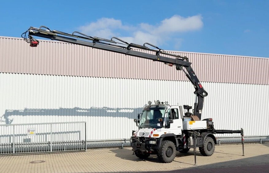 Unimog U400 4x4 U400 4x4, Frontzapfwelle, Heckkran Hiab XS 144-E4 HiDuo, Seilwinde, Funk - Τηλεσκοπικός γερανός: φωτογραφία 1 Unimog U400 4x4 U400 4x4, Frontzapfwelle, Heckkran Hiab XS 144-E4 HiDuo, Seilwinde, Funk - Τηλεσκοπικός γερανός: φωτογραφία 1