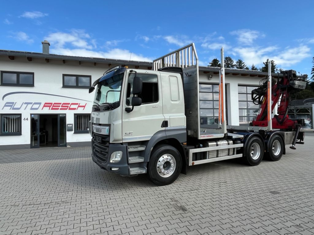 DAF CF 460 6x4 mit Riedler Holzaufb. Penz Kran 12Z - Φορτηγό ξυλείας, Φορτηγό με γερανό: φωτογραφία 3 DAF CF 460 6x4 mit Riedler Holzaufb. Penz Kran 12Z - Φορτηγό ξυλείας, Φορτηγό με γερανό: φωτογραφία 3