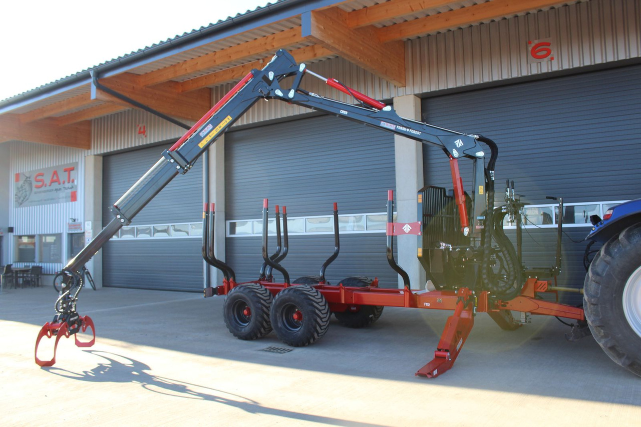 Καινούριο Δασική ρυμούλκα Farmi Rückewagen FT 12 - CR 59 - 8,50m Kran - 14,5t: φωτογραφία 1