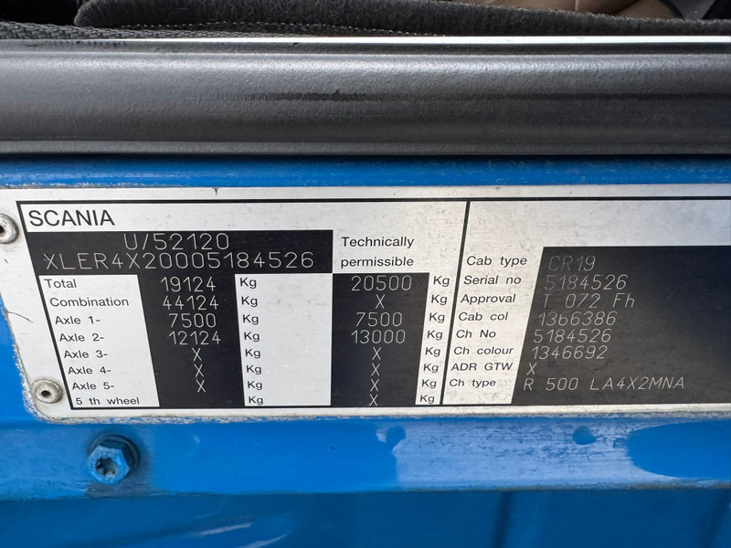 Τράκτορας Scania R500 / Topline / V8 / Retarder / 642.000..KM! / Belgium Truck: φωτογραφία 18