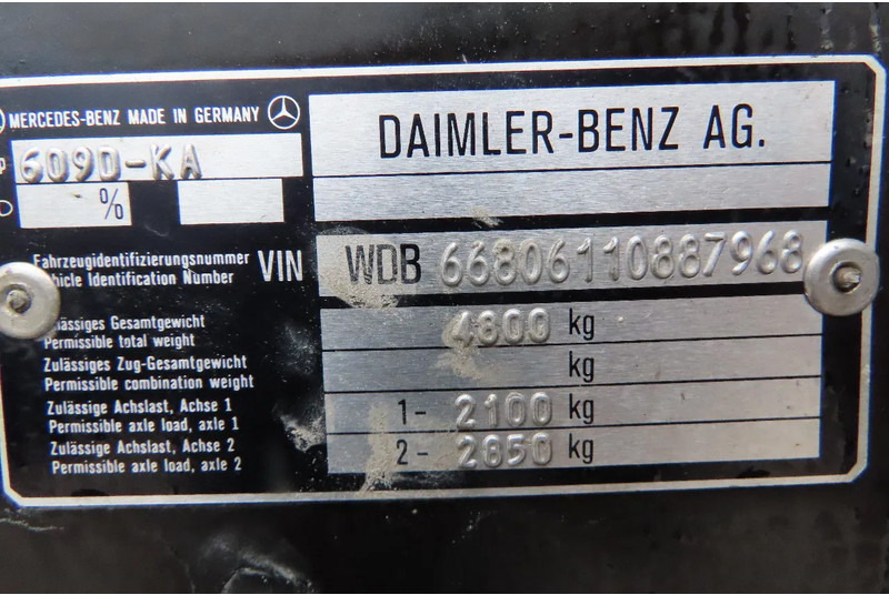 Βαν Mercedes-Benz Vario 609 (manual injection).Very clean: φωτογραφία 11