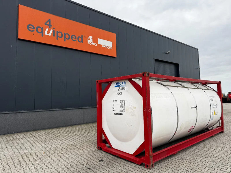 CIMC 20FT ISO, 25.080L / 1-COMP / 3 BAFFELS / T12 / 4 manholes / ADR valid until 02/2027 - Δεξαμενή αποθήκευσης: φωτογραφία 1 CIMC 20FT ISO, 25.080L / 1-COMP / 3 BAFFELS / T12 / 4 manholes / ADR valid until 02/2027 - Δεξαμενή αποθήκευσης: φωτογραφία 1