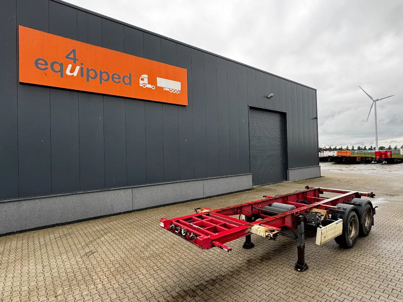 Krone 2-assig 20FT chassis, BPW + trommel, luchtvering, leeggewicht: 3.180kg - Επικαθήμενο μεταφοράς εμπορευματοκιβωτίων/ Κινητό αμάξωμα: φωτογραφία 1 Krone 2-assig 20FT chassis, BPW + trommel, luchtvering, leeggewicht: 3.180kg - Επικαθήμενο μεταφοράς εμπορευματοκιβωτίων/ Κινητό αμάξωμα: φωτογραφία 1