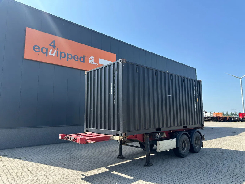 Krone 2-axle 20FT chassis + 20FT DV 8'6" container ONE-WAY - Επικαθήμενο μεταφοράς εμπορευματοκιβωτίων/ Κινητό αμάξωμα: φωτογραφία 1 Krone 2-axle 20FT chassis + 20FT DV 8'6" container ONE-WAY - Επικαθήμενο μεταφοράς εμπορευματοκιβωτίων/ Κινητό αμάξωμα: φωτογραφία 1