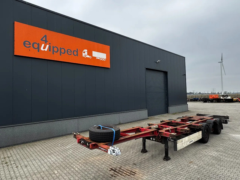 Schmitz Cargobull 40FT HC-chassis, disc, liftaxle, extendable at the rear, WITH WORK!!! - Επικαθήμενο μεταφοράς εμπορευματοκιβωτίων/ Κινητό αμάξωμα: φωτογραφία 1 Schmitz Cargobull 40FT HC-chassis, disc, liftaxle, extendable at the rear, WITH WORK!!! - Επικαθήμενο μεταφοράς εμπορευματοκιβωτίων/ Κινητό αμάξωμα: φωτογραφία 1