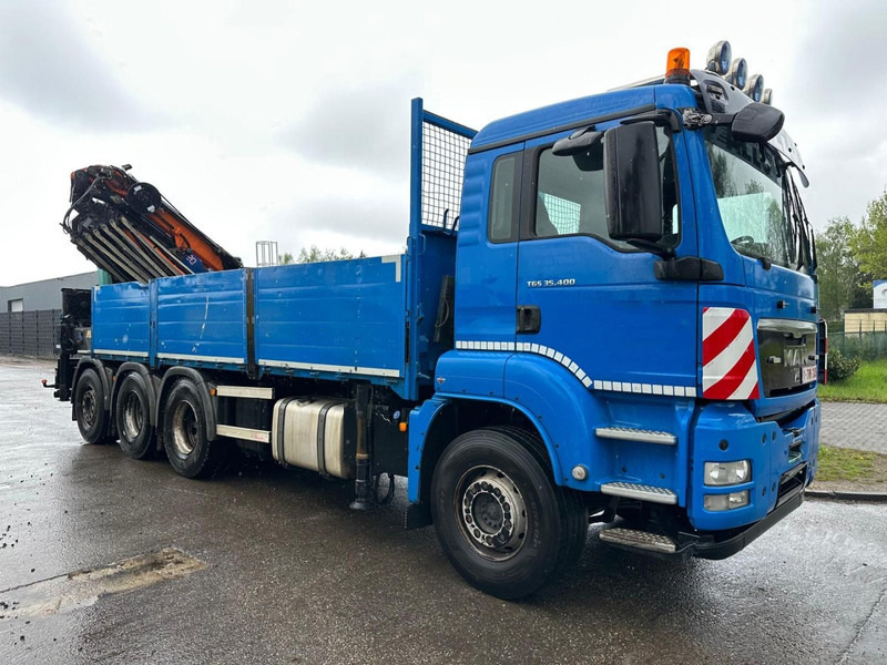 MAN TGS 35.400 8x4 TRIDEM + (32.5m) KRAN HMF 4720 K6 + JIB FJ1000 K4 - PLATFORM 6m - LIFT/STEERING - RADIO - 5E F - BE TRUCK - Φορτηγό με ανοιχτή καρότσα, Φορτηγό με γερανό: φωτογραφία 1 MAN TGS 35.400 8x4 TRIDEM + (32.5m) KRAN HMF 4720 K6 + JIB FJ1000 K4 - PLATFORM 6m - LIFT/STEERING - RADIO - 5E F - BE TRUCK - Φορτηγό με ανοιχτή καρότσα, Φορτηγό με γερανό: φωτογραφία 1