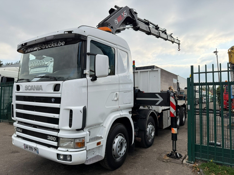 Scania 114C-380 8x4 PRITSCHE + KRAN HIAB 700 E-5 - PLATFORM 6m80 + TWISTLOCKS - MANUAL - RETARDER - STEEL SPRING / BIG AXLE HUB REDUCTION - AP ACHSEN - Φορτηγό με ανοιχτή καρότσα, Φορτηγό με γερανό: φωτογραφία 3 Scania 114C-380 8x4 PRITSCHE + KRAN HIAB 700 E-5 - PLATFORM 6m80 + TWISTLOCKS - MANUAL - RETARDER - STEEL SPRING / BIG AXLE HUB REDUCTION - AP ACHSEN - Φορτηγό με ανοιχτή καρότσα, Φορτηγό με γερανό: φωτογραφία 3