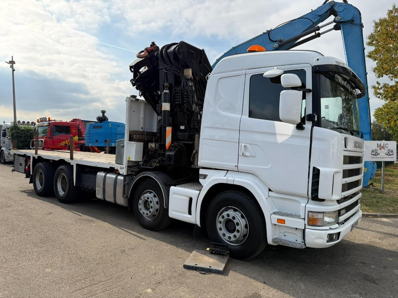 Scania 114C-380 8x4 PRITSCHE + KRAN HIAB 700 E-5 - PLATFORM 6m80 + TWISTLOCKS - MANUAL - RETARDER - STEEL SPRING / BIG AXLE HUB REDUCTION  - AP ACHSEN - Φορτηγό με ανοιχτή καρότσα, Φορτηγό με γερανό: φωτογραφία 2 Scania 114C-380 8x4 PRITSCHE + KRAN HIAB 700 E-5 - PLATFORM 6m80 + TWISTLOCKS - MANUAL - RETARDER - STEEL SPRING / BIG AXLE HUB REDUCTION  - AP ACHSEN - Φορτηγό με ανοιχτή καρότσα, Φορτηγό με γερανό: φωτογραφία 2