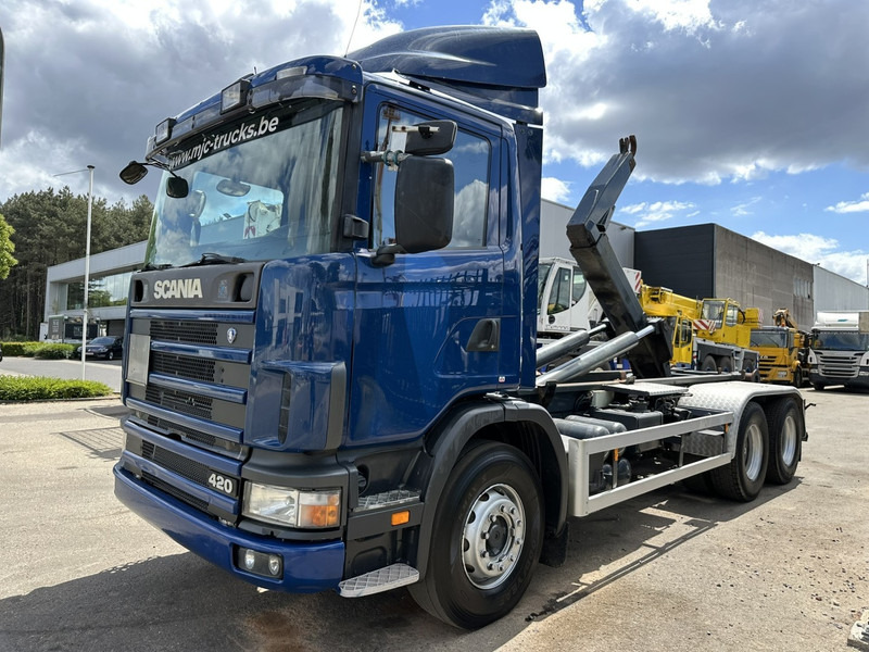 Scania 124L-420 6x2 HOOKLIFT VDL 20T - STEEL SPRING / BALLESTAS / BLATT - MANUAL - MECHANICAL PUMP - 10 TIRES DOUBLE WHEELS - Φορτηγό φόρτωσης γάντζου: φωτογραφία 3 Scania 124L-420 6x2 HOOKLIFT VDL 20T - STEEL SPRING / BALLESTAS / BLATT - MANUAL - MECHANICAL PUMP - 10 TIRES DOUBLE WHEELS - Φορτηγό φόρτωσης γάντζου: φωτογραφία 3