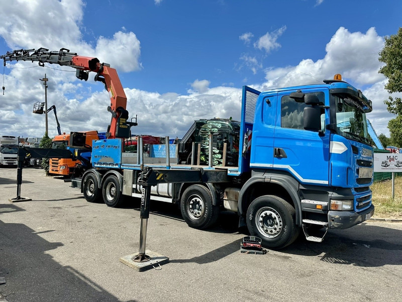 Scania G440 8x4 PRITSCHE + KRAN (26.5m!) PALFINGER PK78002 SH G 8x + 1 + WINCH - PLATFORM 6m25 - MANUAL - HUB REDUCTION - STEEL SPRING - EURO 5 - BE TRUCK - Φορτηγό με ανοιχτή καρότσα, Φορτηγό με γερανό: φωτογραφία 2 Scania G440 8x4 PRITSCHE + KRAN (26.5m!) PALFINGER PK78002 SH G 8x + 1 + WINCH - PLATFORM 6m25 - MANUAL - HUB REDUCTION - STEEL SPRING - EURO 5 - BE TRUCK - Φορτηγό με ανοιχτή καρότσα, Φορτηγό με γερανό: φωτογραφία 2