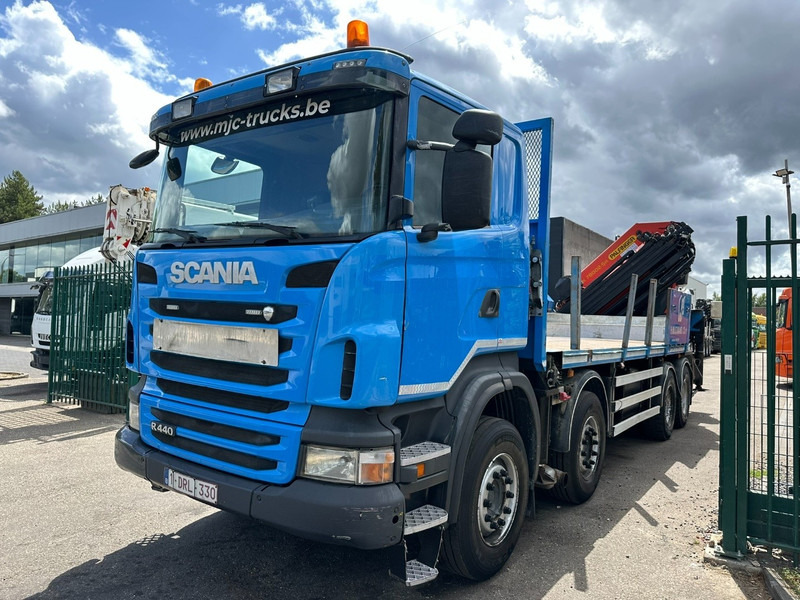 Scania G440 8x4 PRITSCHE + KRAN (26.5m!) PALFINGER PK78002 SH G 8x + 1 + WINCH - PLATFORM 6m25 - MANUAL - HUB REDUCTION - STEEL SPRING - EURO 5 - BE TRUCK - Φορτηγό με ανοιχτή καρότσα, Φορτηγό με γερανό: φωτογραφία 3 Scania G440 8x4 PRITSCHE + KRAN (26.5m!) PALFINGER PK78002 SH G 8x + 1 + WINCH - PLATFORM 6m25 - MANUAL - HUB REDUCTION - STEEL SPRING - EURO 5 - BE TRUCK - Φορτηγό με ανοιχτή καρότσα, Φορτηγό με γερανό: φωτογραφία 3
