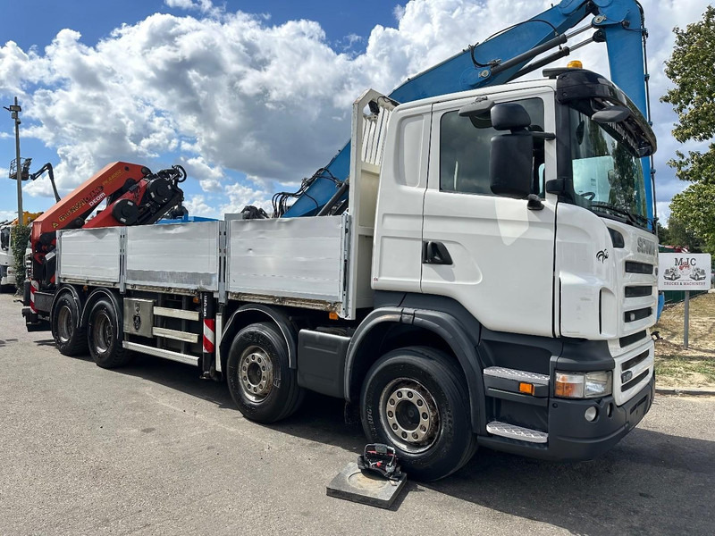 Scania R420 8x4 + CRANE PALFINGER PK44002 F (7x) + Rotator - 6m50 platform - Manual - - Φορτηγό με ανοιχτή καρότσα, Φορτηγό με γερανό: φωτογραφία 1 Scania R420 8x4 + CRANE PALFINGER PK44002 F (7x) + Rotator - 6m50 platform - Manual - - Φορτηγό με ανοιχτή καρότσα, Φορτηγό με γερανό: φωτογραφία 1