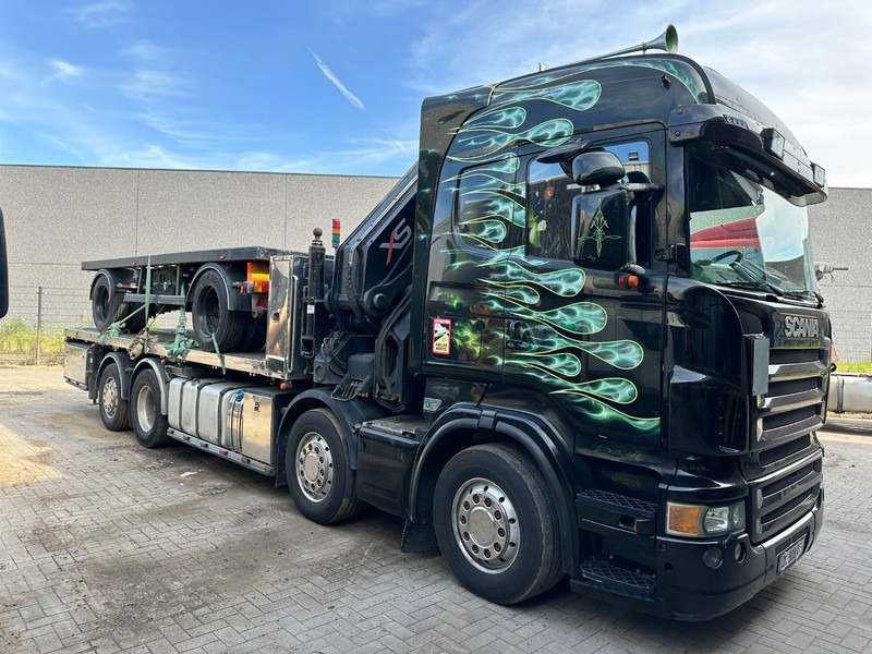 Scania R620 8x2 + KRAN HIAB 800EP-5 HiPro - RETARDER - LIFT/STEERING AXLE - HIGHLINE SLEEPER - LEATHER - ALCOA - Φορτηγό με ανοιχτή καρότσα, Φορτηγό με γερανό: φωτογραφία 1 Scania R620 8x2 + KRAN HIAB 800EP-5 HiPro - RETARDER - LIFT/STEERING AXLE - HIGHLINE SLEEPER - LEATHER - ALCOA - Φορτηγό με ανοιχτή καρότσα, Φορτηγό με γερανό: φωτογραφία 1