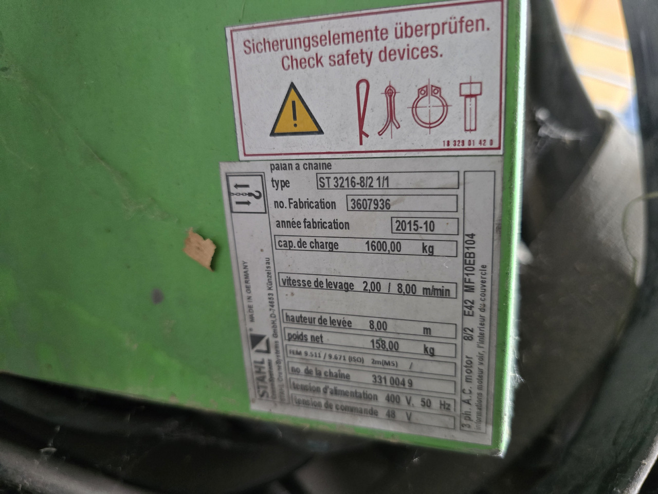 STAHL ST32 - Βίντσι για Γεωργικά μηχανήματα: φωτογραφία 4 STAHL ST32 - Βίντσι για Γεωργικά μηχανήματα: φωτογραφία 4