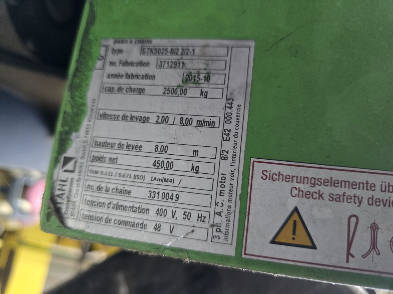 STAHL ST50 - Βίντσι για Γεωργικά μηχανήματα: φωτογραφία 2 STAHL ST50 - Βίντσι για Γεωργικά μηχανήματα: φωτογραφία 2