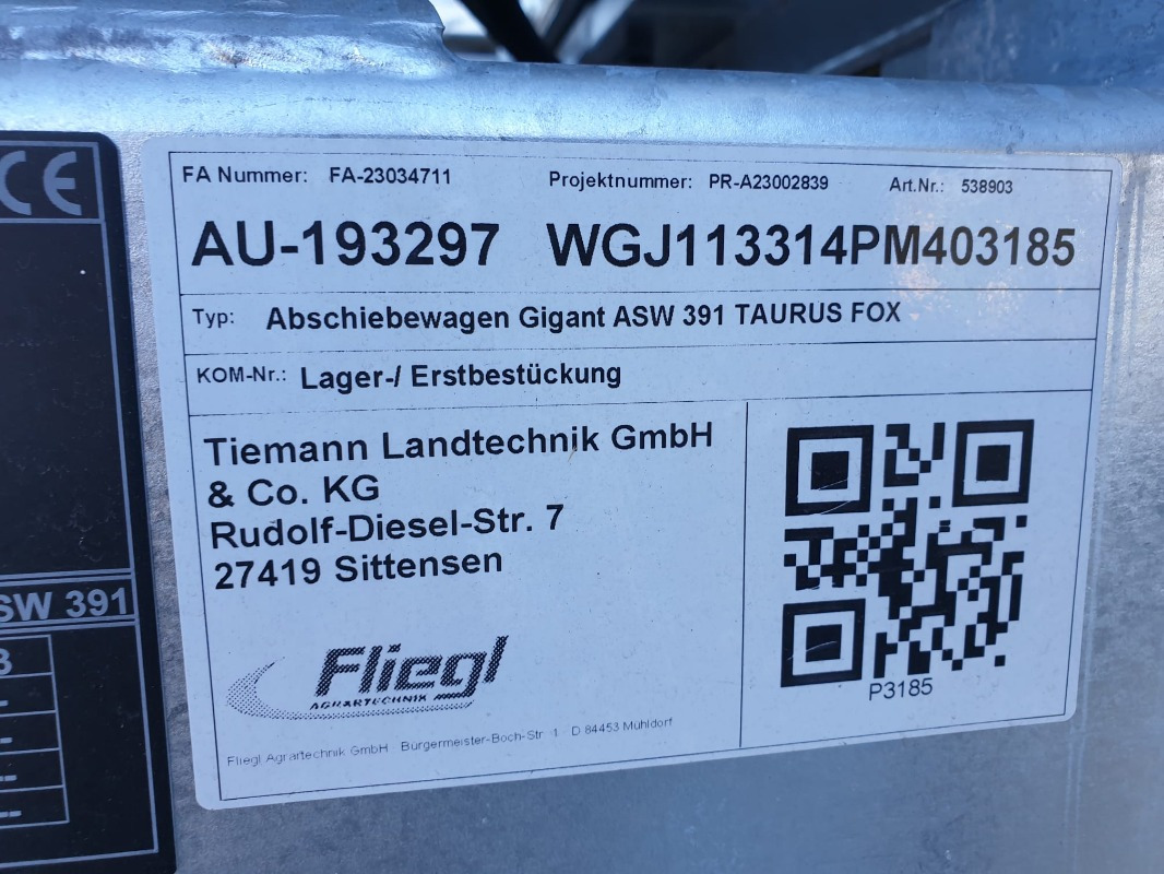 Fliegl GIGANT ASW 391 TAURUS FOX - Τρέιλερ: φωτογραφία 2 Fliegl GIGANT ASW 391 TAURUS FOX - Τρέιλερ: φωτογραφία 2