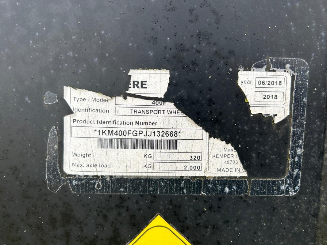 Kemper 400F Zusatzfahrwerk - Καλαμποκομαχαιρο: φωτογραφία 3 Kemper 400F Zusatzfahrwerk - Καλαμποκομαχαιρο: φωτογραφία 3