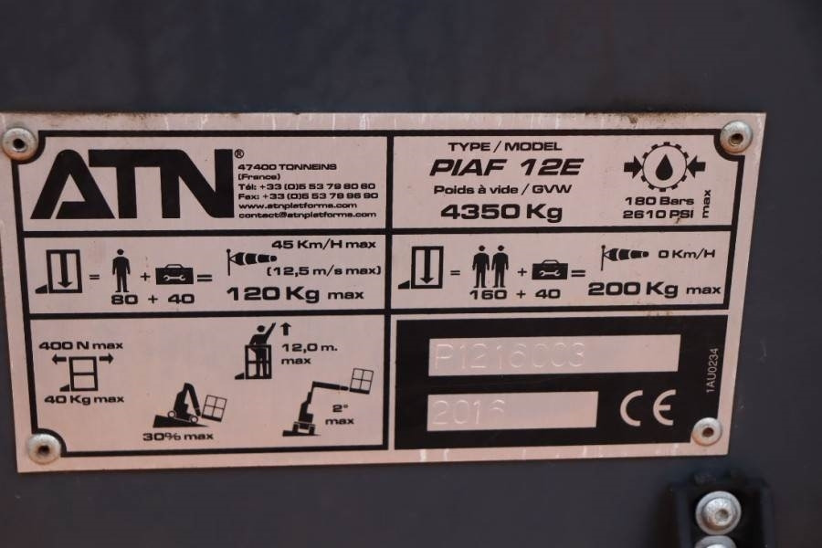 ATN PIAF 12E Electric, 12m Working Height, 5m Reach, T - Καλαθοφόρο ανυψωτικό: φωτογραφία 3 ATN PIAF 12E Electric, 12m Working Height, 5m Reach, T - Καλαθοφόρο ανυψωτικό: φωτογραφία 3