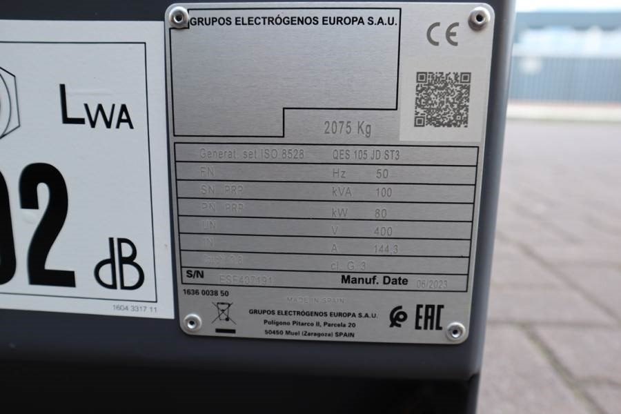 Βιομηχανική γεννήτρια Atlas Copco QES 105 JD ST3 Valid inspection, *Guarantee! Diese: φωτογραφία 13