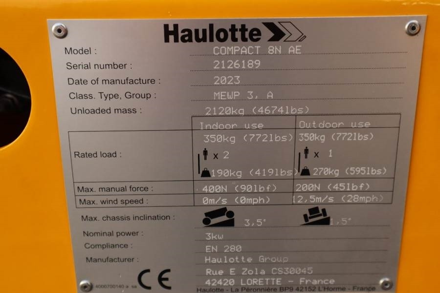 Haulotte Compact 8N Valid inspection, *Guarantee! 8m Workin - Ψαλιδωτό ανυψωτικό: φωτογραφία 5 Haulotte Compact 8N Valid inspection, *Guarantee! 8m Workin - Ψαλιδωτό ανυψωτικό: φωτογραφία 5