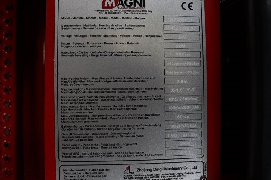 Ψαλιδωτό ανυψωτικό Magni ES0807EP New And Available Directly From Stock, El: φωτογραφία 6