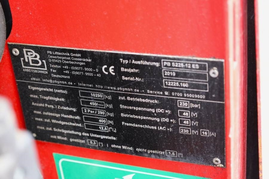Ψαλιδωτό ανυψωτικό PB LIFT S225-12ES Electric, 22.5m Working Height, 450: φωτογραφία 6