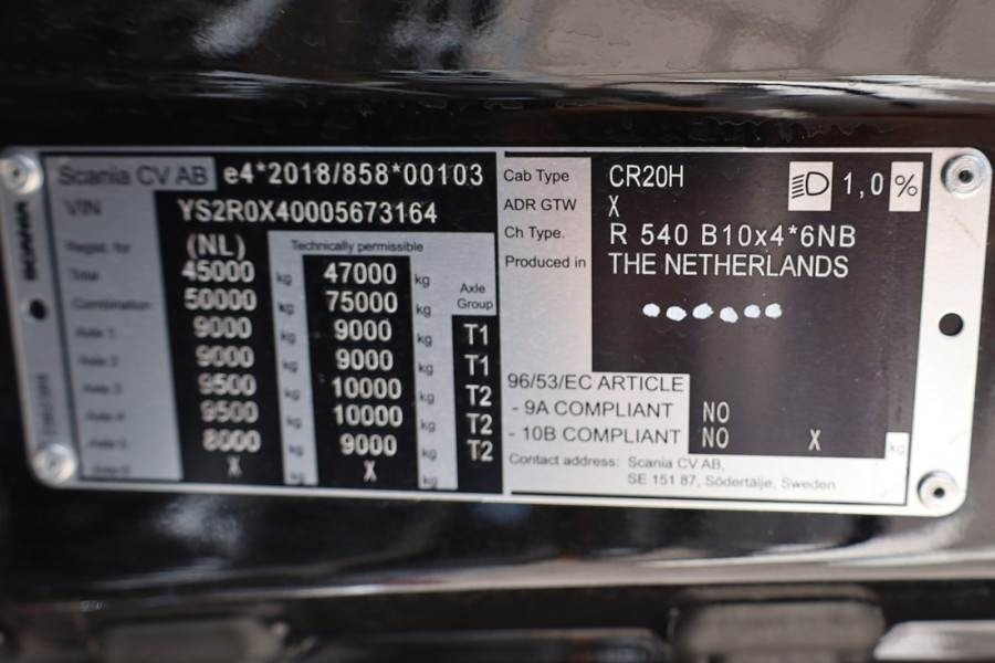 Γερανός παντός εδάφους Scania R540 B10x4 With CORMACH 150tm Crane Valid inspecti: φωτογραφία 6