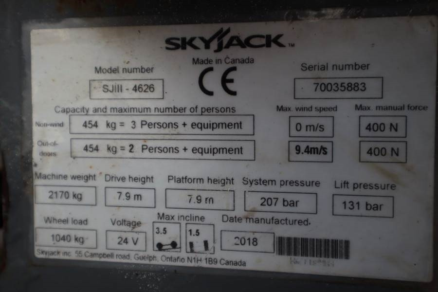 SkyJack SJ4626 ELECTRIC, 10M WORKING HEIGHT, 454KG CAPACIT - Ψαλιδωτό ανυψωτικό: φωτογραφία 3 SkyJack SJ4626 ELECTRIC, 10M WORKING HEIGHT, 454KG CAPACIT - Ψαλιδωτό ανυψωτικό: φωτογραφία 3
