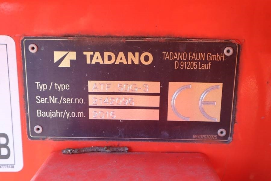 Γερανός παντός εδάφους Tadano Faun ATF50G-3 Dutch Registration, Valid inspection: φωτογραφία 7