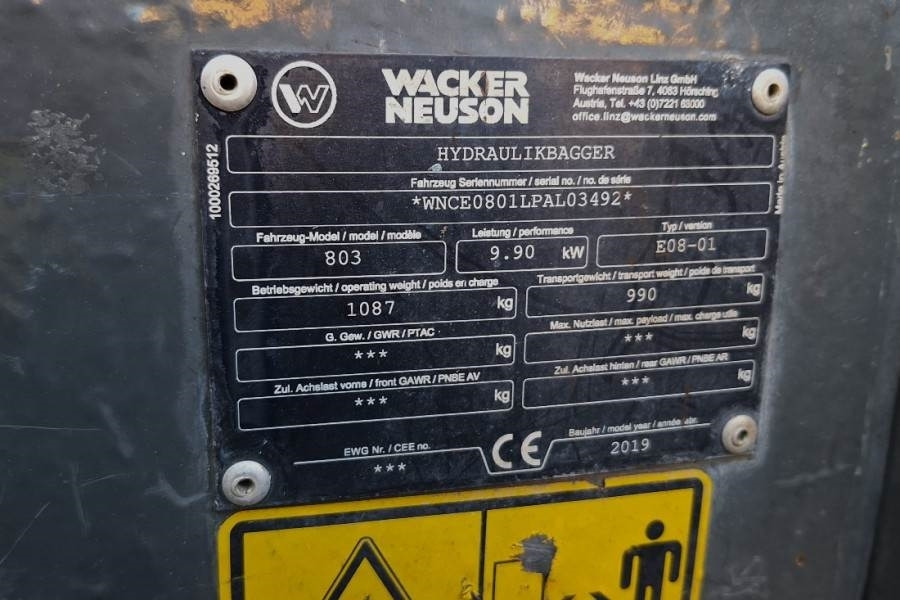 Wacker Neuson E08-01 Wacker Neuson mini excavator including 2 bu - Μίνι εκσκαφέας: φωτογραφία 3 Wacker Neuson E08-01 Wacker Neuson mini excavator including 2 bu - Μίνι εκσκαφέας: φωτογραφία 3